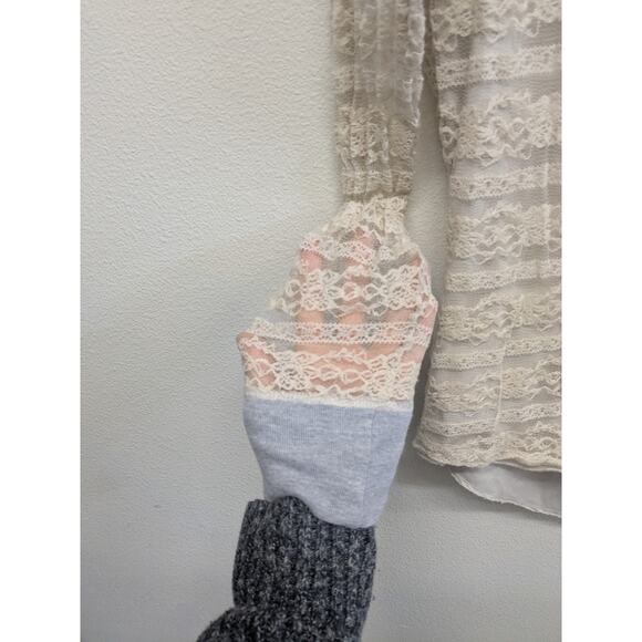 Self‎ Esteem lace Henley top size Large feminine y2k - Picture 7 of 9